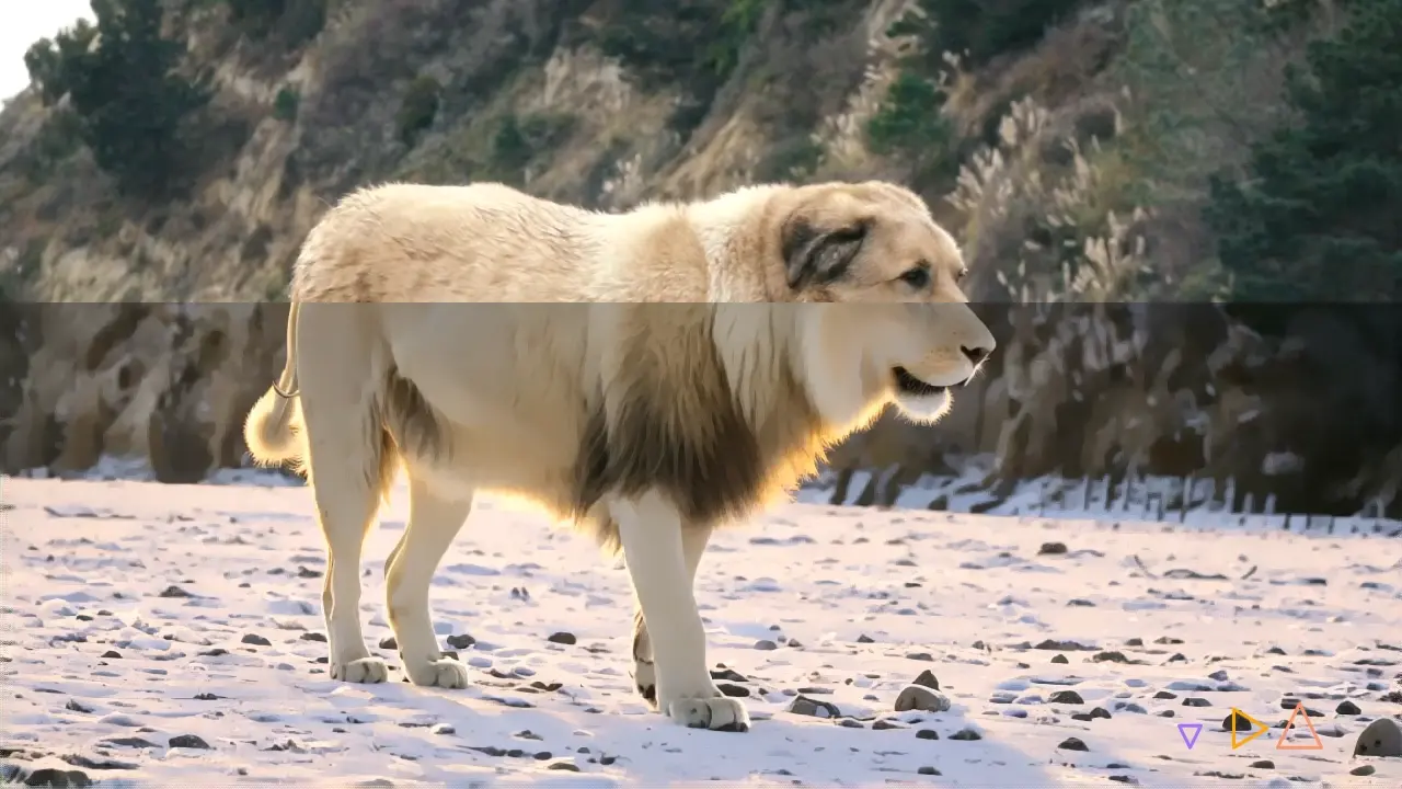 A dog transformed into a lion using Vidia